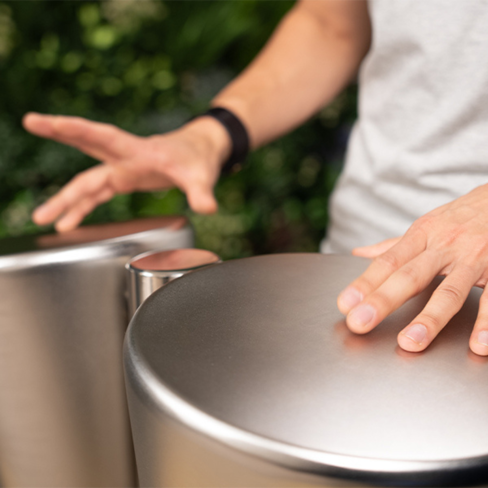 Street Congas Duo, Steel Drums im Freien