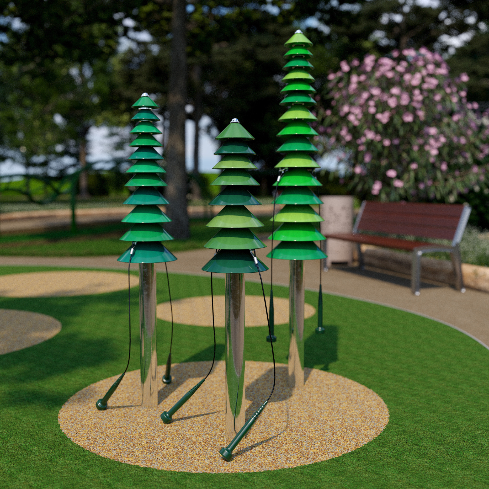 Sylvan Bell Trees, Glockenbäume für den Außenbereich (3er-Set)