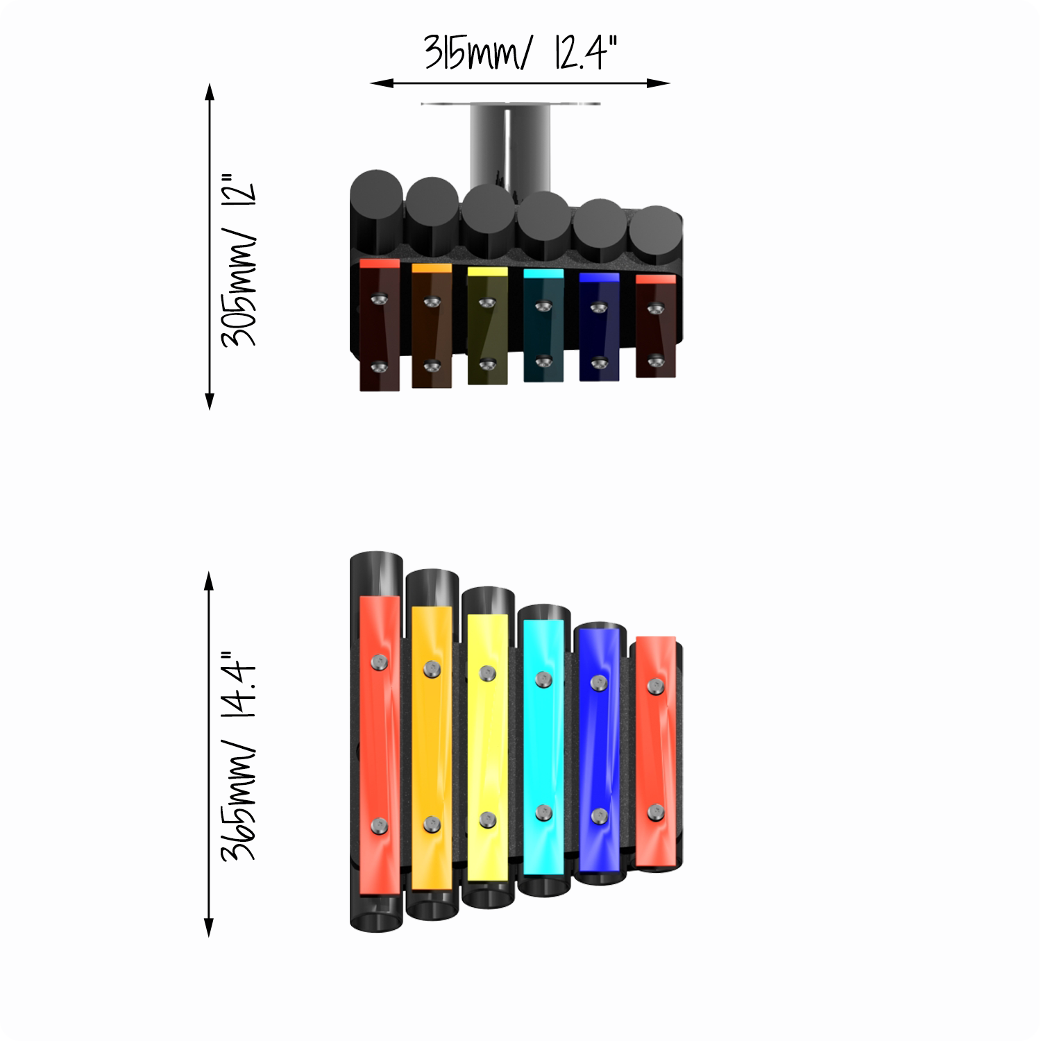 Regenbogen Metallophon