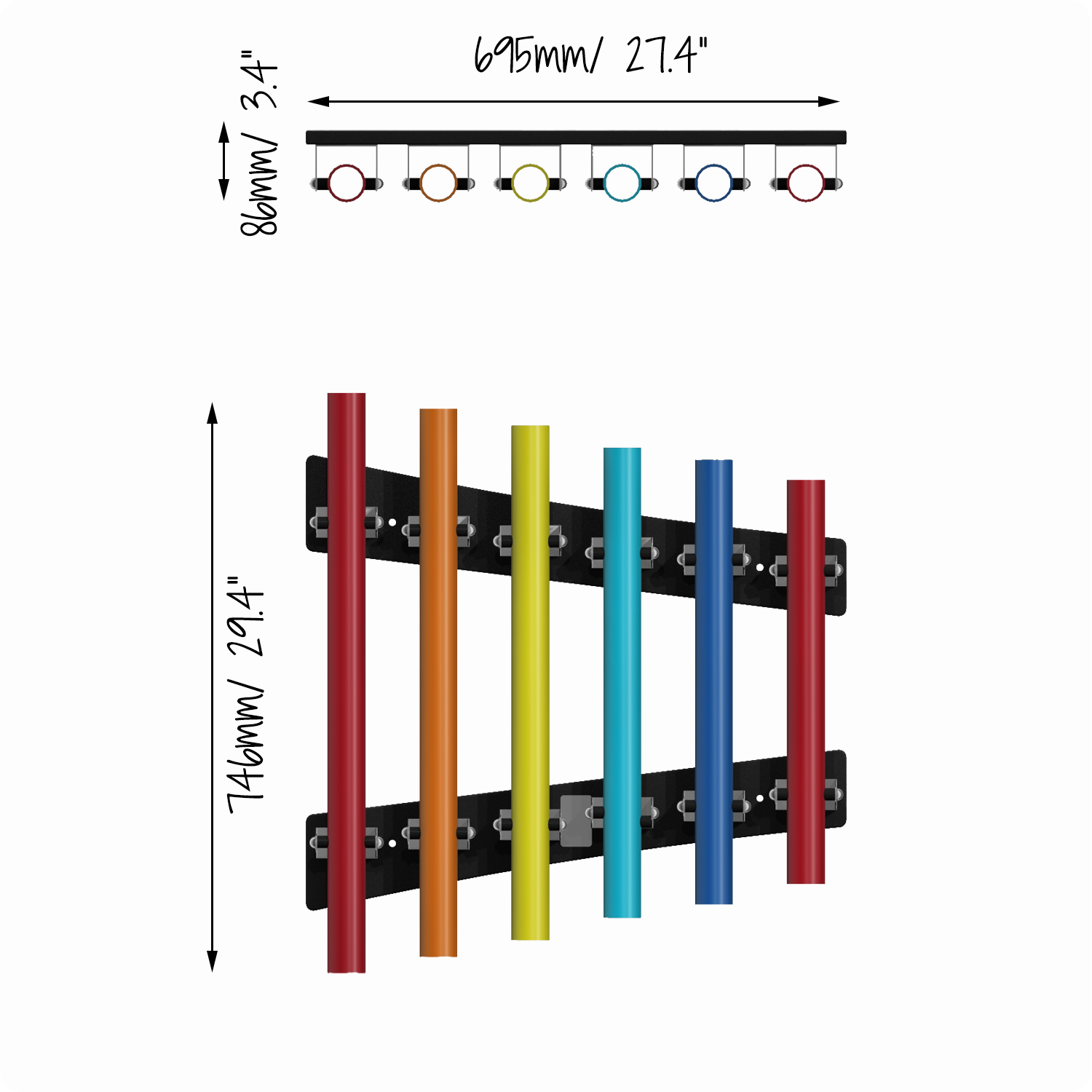 Regenbogen-Glockenspiel